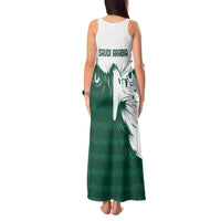 Saudi Arabia Falcon Tank Maxi Dress Simple Saudi Pattern - Wonder Print Shop