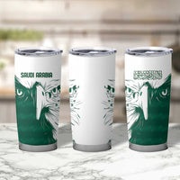 Saudi Arabia Falcon Tumbler Cup Simple Saudi Pattern - Wonder Print Shop