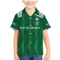 Custom Saudi Arabia Football Family Matching Mermaid Dress and Hawaiian Shirt Green Al -Arabiyyah Concept 23-2024 LT9 - Wonder Print Shop