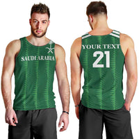 Custom Saudi Arabia Football Men Tank Top Green Al -Arabiyyah Concept 23-2024 - Wonder Print Shop