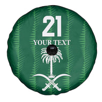 Custom Saudi Arabia Football Spare Tire Cover Green Al -Arabiyyah Concept 23-2024 - Wonder Print Shop