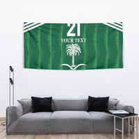 Custom Saudi Arabia Football Tapestry Green Al -Arabiyyah Concept 23-2024 - Wonder Print Shop