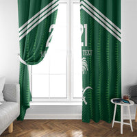 Custom Saudi Arabia Football Window Curtain Green Al -Arabiyyah Concept 23-2024 - Wonder Print Shop