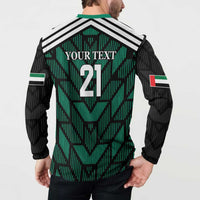 Custom UAE Football Button Sweatshirt Green Concept 19-2020 LT9 - Wonder Print Shop