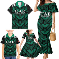 Custom UAE Football Family Matching Mermaid Dress and Hawaiian Shirt Green Concept 19-2020 LT9 - Wonder Print Shop