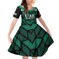 Custom UAE Football Family Matching Off Shoulder Short Dress and Hawaiian Shirt Green Concept 19-2020 LT9 - Wonder Print Shop