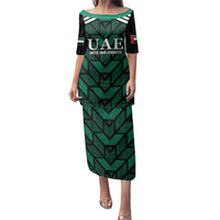 Custom UAE Football Family Matching Puletasi and Hawaiian Shirt Green Concept 19-2020 - Wonder Print Shop