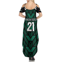 Custom UAE Football Family Matching Summer Maxi Dress and Hawaiian Shirt Green Concept 19-2020 - Wonder Print Shop