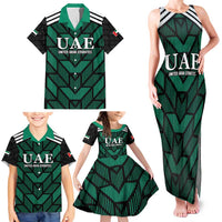 Custom UAE Football Family Matching Tank Maxi Dress and Hawaiian Shirt Green Concept 19-2020 - Wonder Print Shop