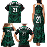 Custom UAE Football Family Matching Tank Maxi Dress and Hawaiian Shirt Green Concept 19-2020 - Wonder Print Shop