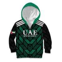 Custom UAE Football Kid Hoodie Green Concept 19-2020 - Wonder Print Shop
