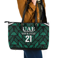 Custom UAE Football Leather Tote Bag Green Concept 19-2020 - Wonder Print Shop