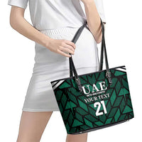 Custom UAE Football Leather Tote Bag Green Concept 19-2020 - Wonder Print Shop