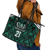 Custom UAE Football Leather Tote Bag Green Concept 19-2020 - Wonder Print Shop