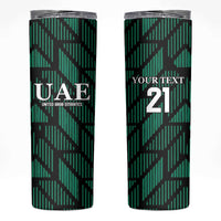 Custom UAE Football Skinny Tumbler Green Concept 19-2020 - Wonder Print Shop