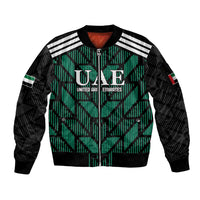 Custom UAE Football Sleeve Zip Bomber Jacket Green Concept 19-2020 - Wonder Print Shop