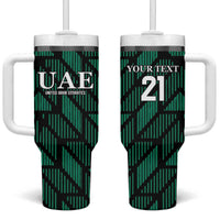 Custom UAE Football Tumbler With Handle Green Concept 19-2020 - Wonder Print Shop