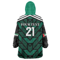 Custom UAE Football Wearable Blanket Hoodie Green Concept 19-2020 - Wonder Print Shop