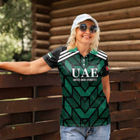 Custom UAE Football Women Polo Shirt Green Concept 19-2020 - Wonder Print Shop