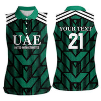 Custom UAE Football Women Sleeveless Polo Shirt Green Concept 19-2020 - Wonder Print Shop