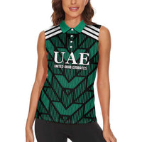 Custom UAE Football Women Sleeveless Polo Shirt Green Concept 19-2020 - Wonder Print Shop