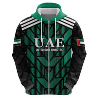 Custom UAE Football Zip Hoodie Green Concept 19-2020 - Wonder Print Shop
