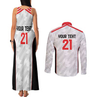Custom UAE Football Couples Matching Tank Maxi Dress and Long Sleeve Button Shirt The Whites Concept 19-2020 LT9 - Wonder Print Shop