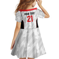 Custom UAE Football Family Matching Off The Shoulder Long Sleeve Dress and Hawaiian Shirt The Whites Concept 19-2020 - Wonder Print Shop