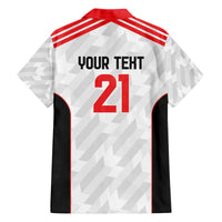 Custom UAE Football Family Matching Off The Shoulder Long Sleeve Dress and Hawaiian Shirt The Whites Concept 19-2020 - Wonder Print Shop