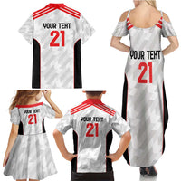 Custom UAE Football Family Matching Summer Maxi Dress and Hawaiian Shirt The Whites Concept 19-2020 - Wonder Print Shop