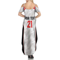 Custom UAE Football Family Matching Summer Maxi Dress and Hawaiian Shirt The Whites Concept 19-2020 - Wonder Print Shop