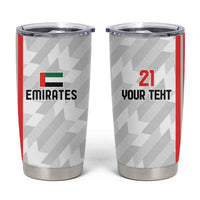 Custom UAE Football Tumbler Cup The Whites Concept 19-2020 - Wonder Print Shop