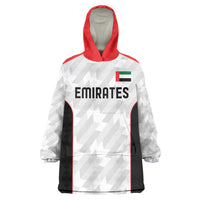 Custom UAE Football Wearable Blanket Hoodie The Whites Concept 19-2020 - Wonder Print Shop