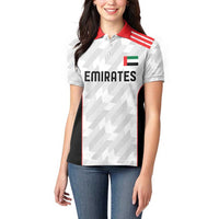 Custom UAE Football Women Polo Shirt The Whites Concept 19-2020 - Wonder Print Shop