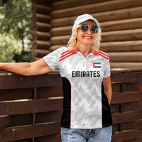Custom UAE Football Women Polo Shirt The Whites Concept 19-2020 - Wonder Print Shop