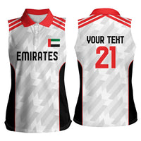 Custom UAE Football Women Sleeveless Polo Shirt The Whites Concept 19-2020 - Wonder Print Shop