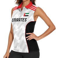 Custom UAE Football Women Sleeveless Polo Shirt The Whites Concept 19-2020 - Wonder Print Shop