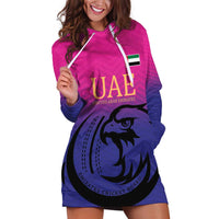Custom UAE Cricket Hoodie Dress United Arab Emirates Falcon Sporty Pattern - Wonder Print Shop