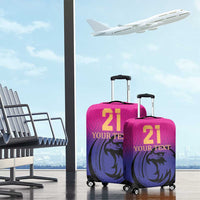 Custom UAE Cricket Luggage Cover United Arab Emirates Falcon Sporty Pattern - Wonder Print Shop