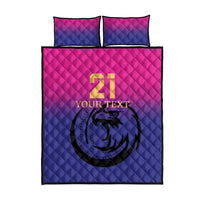 Custom UAE Cricket Quilt Bed Set United Arab Emirates Falcon Sporty Pattern - Wonder Print Shop