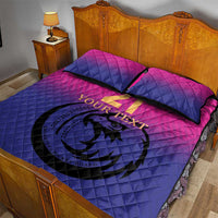 Custom UAE Cricket Quilt Bed Set United Arab Emirates Falcon Sporty Pattern - Wonder Print Shop