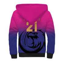 Custom UAE Cricket Sherpa Hoodie United Arab Emirates Falcon Sporty Pattern - Wonder Print Shop