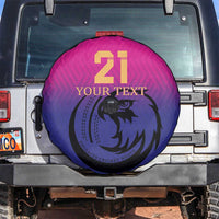 Custom UAE Cricket Spare Tire Cover United Arab Emirates Falcon Sporty Pattern - Wonder Print Shop
