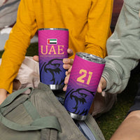Custom UAE Cricket Tumbler Cup United Arab Emirates Falcon Sporty Pattern - Wonder Print Shop