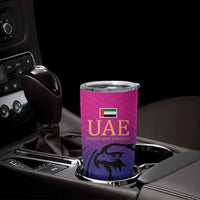 Custom UAE Cricket Tumbler Cup United Arab Emirates Falcon Sporty Pattern - Wonder Print Shop