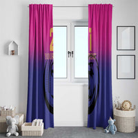 Custom UAE Cricket Window Curtain United Arab Emirates Falcon Sporty Pattern - Wonder Print Shop