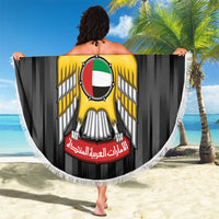 United Arab Emirates Beach Blanket UAE Emblem Hawk of Quraish LT9 - Wonder Print Shop
