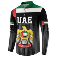 United Arab Emirates Button Sweatshirt UAE Emblem Hawk of Quraish LT9 - Wonder Print Shop