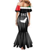 United Arab Emirates Family Matching Mermaid Dress and Hawaiian Shirt UAE Emblem Hawk of Quraish LT9 - Wonder Print Shop