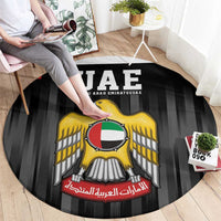 United Arab Emirates Round Carpet UAE Emblem Hawk of Quraish LT9